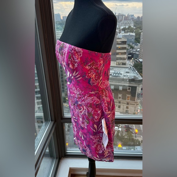🆕 DRESS THE POPULATION 🧿 NWT Camilla Sequin Floral Strapless Mini Dress - Sz M - Picture 7 of 16